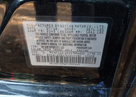 2019 Nissan Sentra Sv from USA, damaged, VIN 3N1AB7AP6KY202162